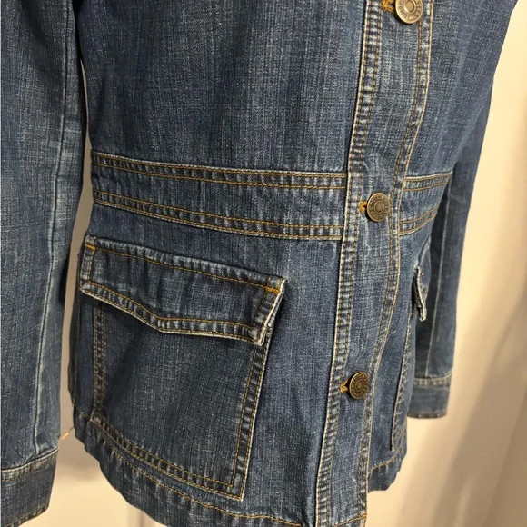 Vintage Eddie Bauer Denim Women’s Chore Jacket Size S - Picture 3 of 11